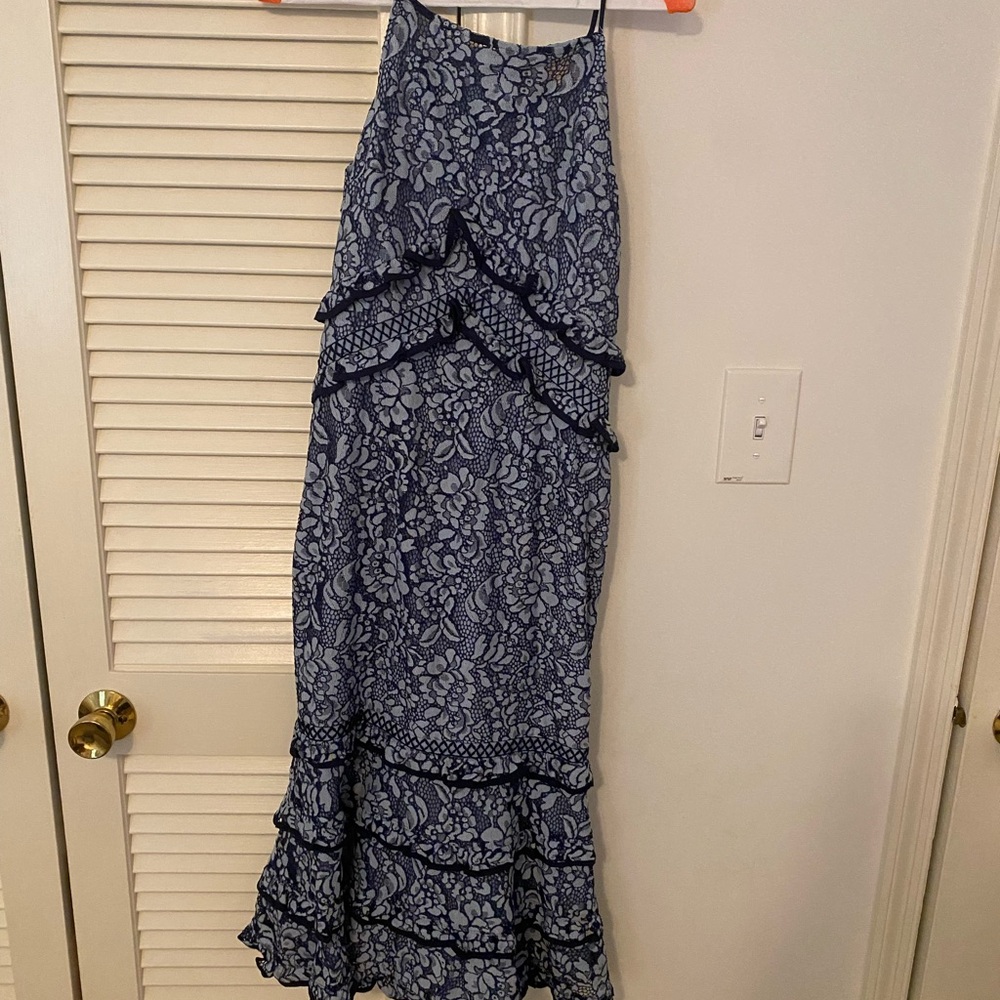 KEEPSAKE the Label Navy Floral Maxi Skirt